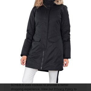Obermeyer Women's Black Ski Jacket with Fur Trim